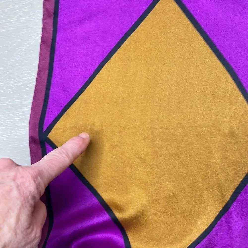 Adrienne Vittadini silk color block scarf